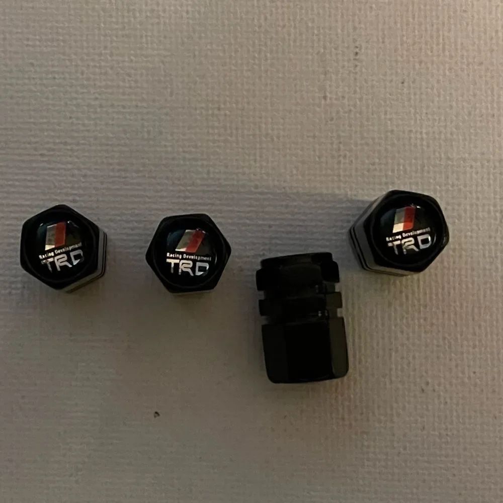 Toyota TRD valve Stem caps in Black NWT set of 4 NWT